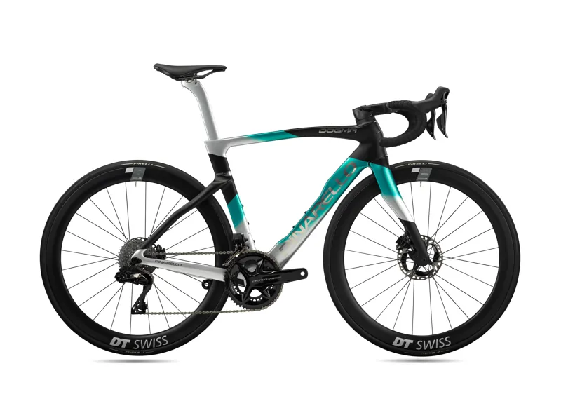 Pinarello Dogma F Disc Nebula Green Silver Carbon Road Frameset-1